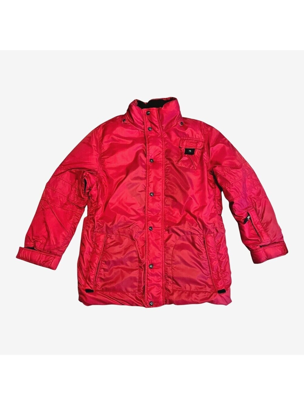 VTG Ralph Lauren USRL Polo Sport Womens Red Down Puffer Jacket Ski L Large Italy